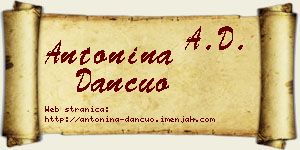 Antonina Dančuo vizit kartica